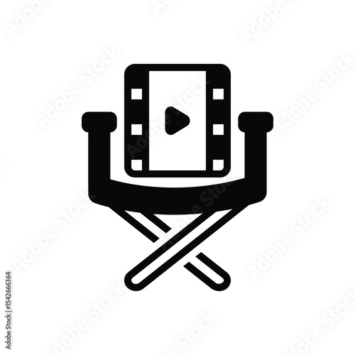 Black solid icon for director