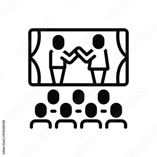 Black solid icon for drama