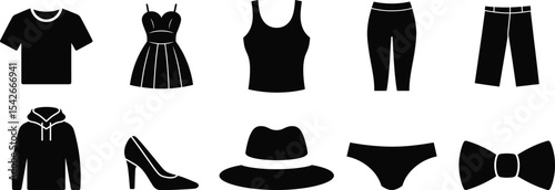 Women's Clothing & Accessories Icons: Fashion Apparel and Style Essentials

