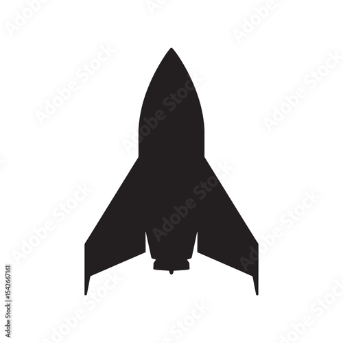 Rocket Silhouette Vector | Spacecraft or Startup Launch Icon