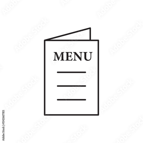 Menu flat icon vector set, linear outline icon, minimal vector illustration for interface design