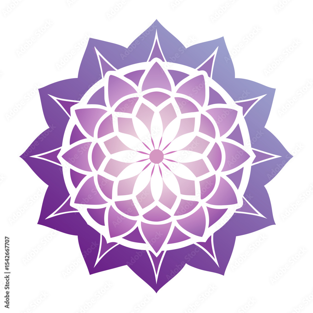 Luminous Celestial Mandala Combining Stars and Sacred Symmetry Luminous Celestial Mandala Combining Stars and Sacred Symmetry