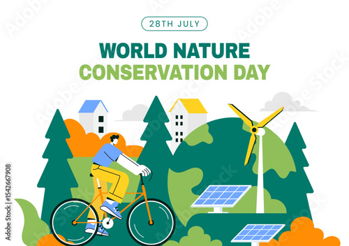 Vector Illustration for Promoting World Nature Conservation Day on Social Media Background