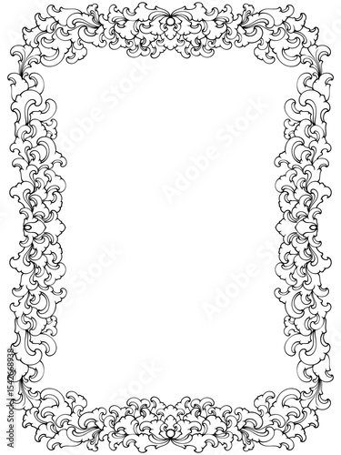 frame with floral ornament