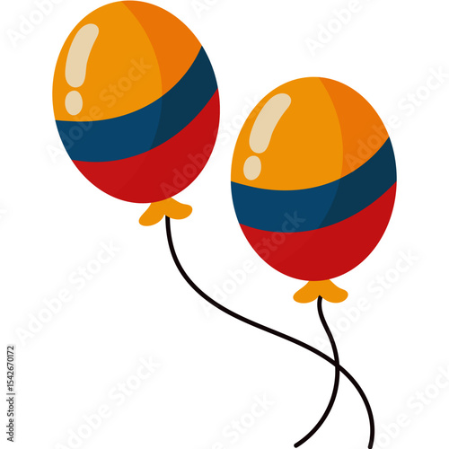 Colorful Balloons Featuring the Colombian Flag