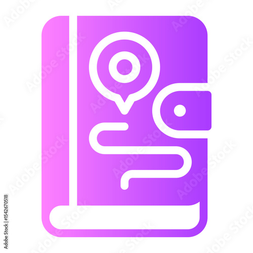 travel journal gradient icon