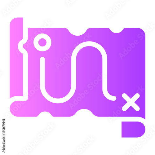 treasure map gradient icon