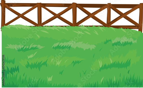 garden fence with x pattern vector icon for outdoor landscape, gardening or countryside scenery