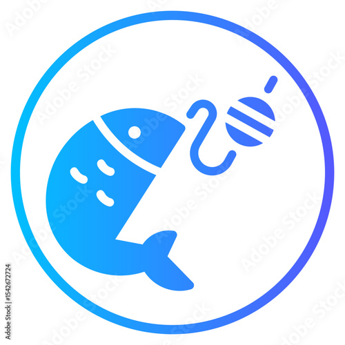 fishing gradient icon