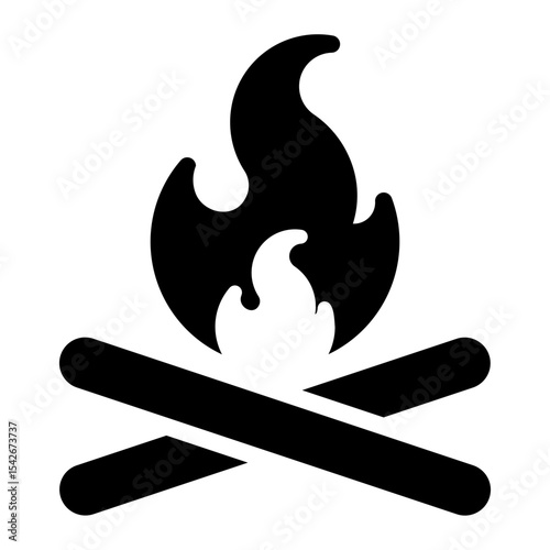 bonfire glyph icon