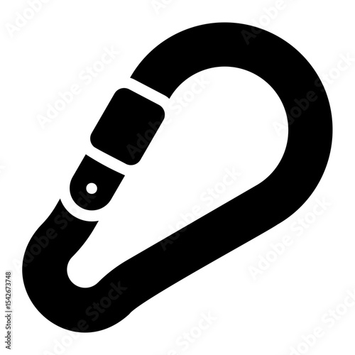 carabiner glyph icon