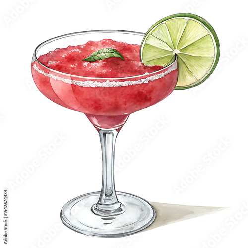cocktail with strawberry