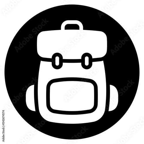 bagpack glyph icon