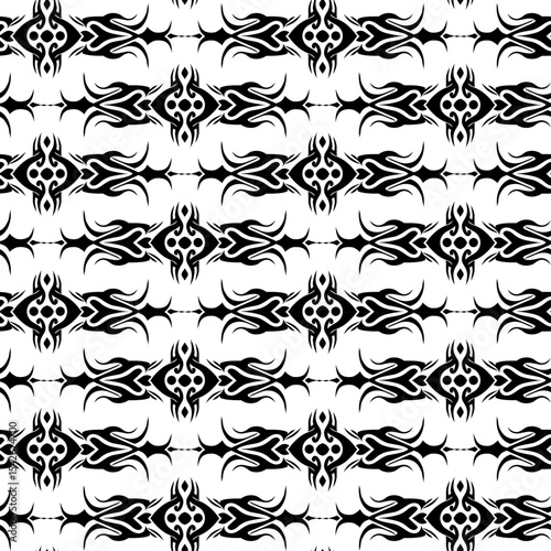 Tribal art seamless pattern