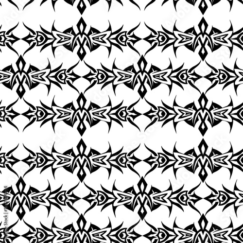 Tribal art seamless pattern