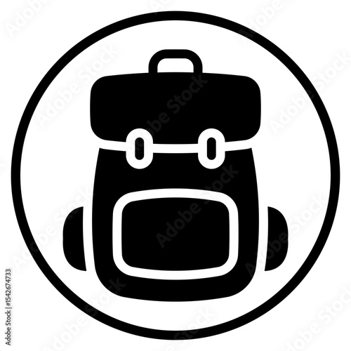 bagpack glyph icon