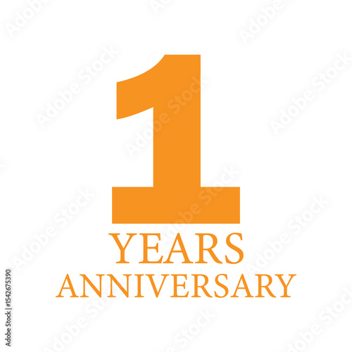 1st Anniversary Celebration Logo – Elegant and luxury Vector Icons for Milestone Celebrations in gold color.
