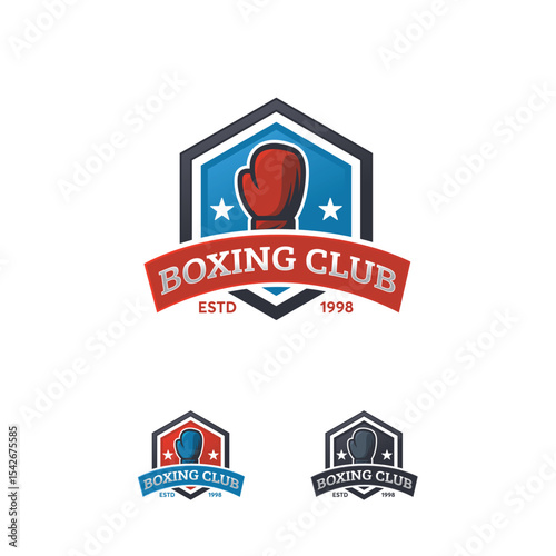 Boxing club  design with boxing glove.