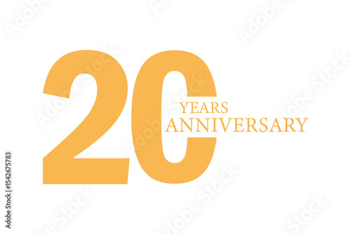 20th Anniversary Celebration Logo – Elegant and luxury Vector Icons for Milestone Celebrations in golden color.