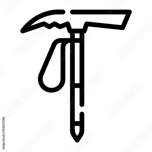 ice axe line icon