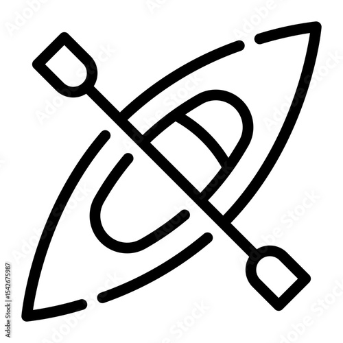 kayak line icon