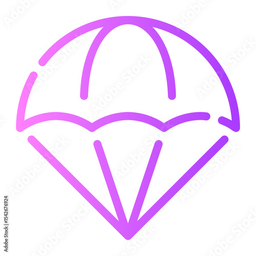 parachuting gradient icon