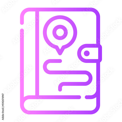 travel journal gradient icon
