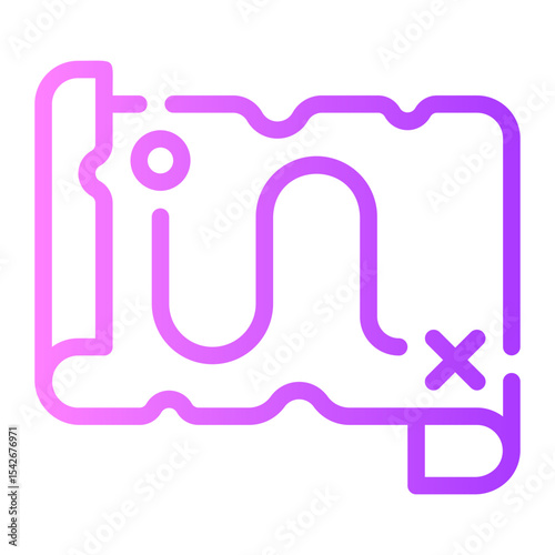 treasure map gradient icon