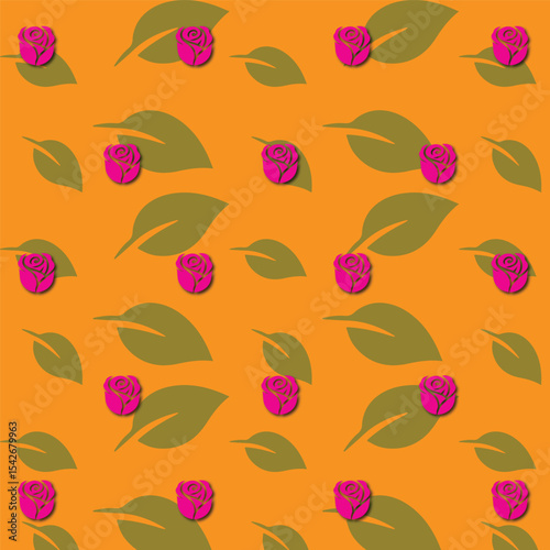 Colorful rose print seamless pattern design for textile
