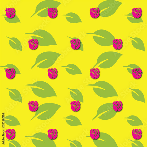 Colorful rose print seamless pattern design for textile
