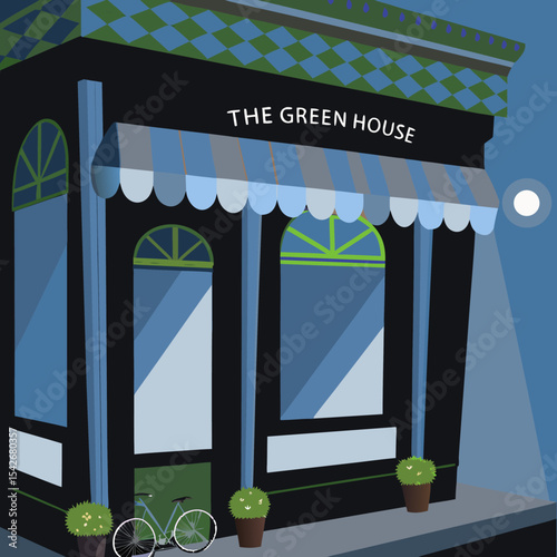 vector illustration of a building with a window