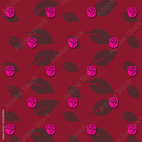 Colorful rose print seamless pattern design for textile
