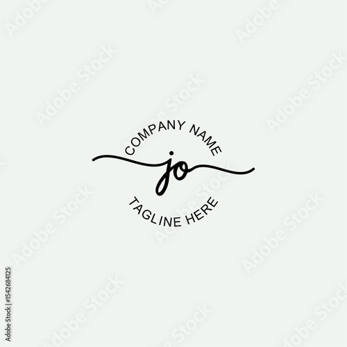 JO Initial Logo Design Vector Template