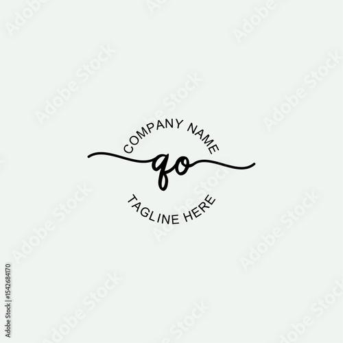 QO Initial Logo Design Vector Template