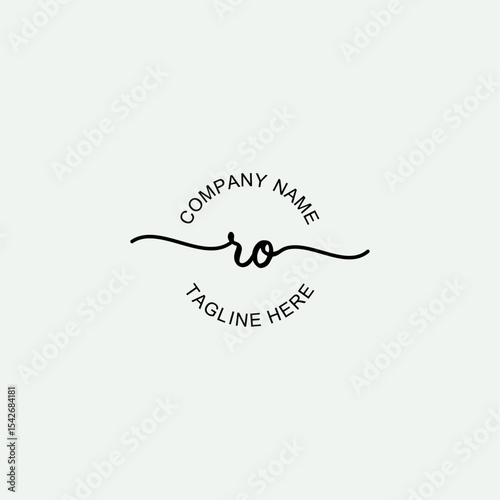 RO Initial Logo Design Vector Template