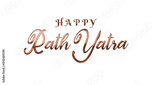 Wallpaper Mural Rose gold happy rath yatra text animation suitable for festive social media posts, greeting cards, invitations, and banners for celebratory occasions. Torontodigital.ca