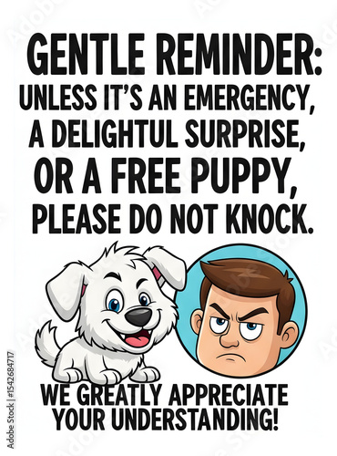 NoKnock Door Knocking Deterrent Sign