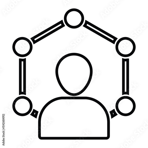 Abilities line icon design. Abilities thin black outline symbol vector illustration. editable stroke icon on transparent background.