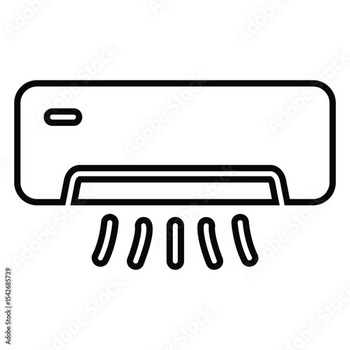 air conditioner line icon design. air conditioner thin black outline symbol vector illustration. editable stroke icon on transparent background.