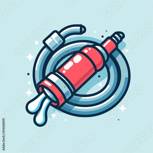 water hose vector illustration