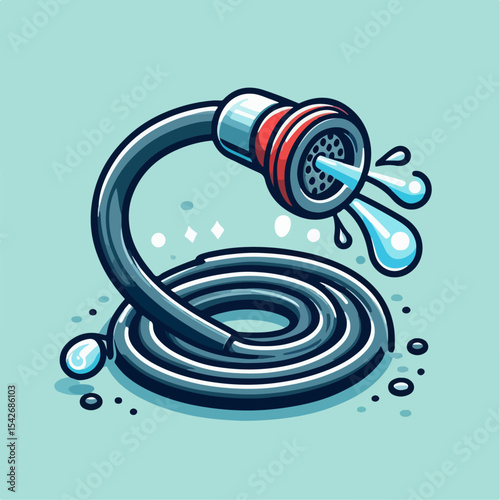 water hose vector illustration