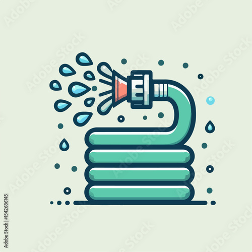 water hose vector illustration