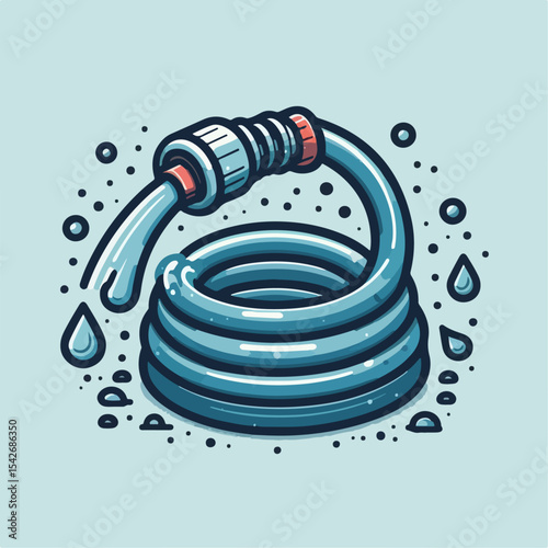 water hose vector illustration