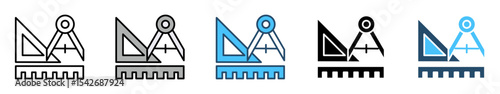 Icons with various styles Student and teacher icons. Education and knowledge symbols. Vector icon collection.