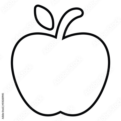 apple line icon design. apple thin black outline symbol vector illustration. editable stroke icon on transparent background.