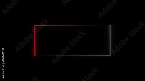 Wallpaper Mural Two collar red and green blue color neon frame at the screen edge on black background. 3D rendering 4k video. Torontodigital.ca