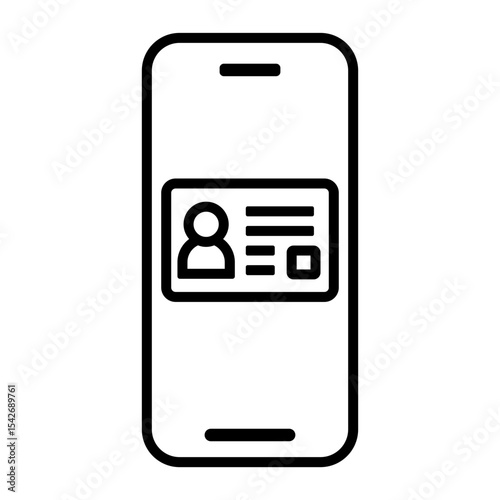 스마트폰 화면에 신분증을 표시한 아이콘