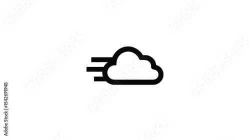 Fast Cloud Computing:  A Minimalist Icon Design