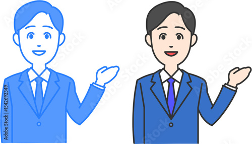 紹介する男性