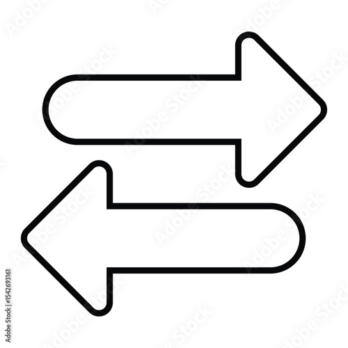 arrows set line icon design. arrows set thin black outline symbol vector illustration. editable stroke icon on transparent background.